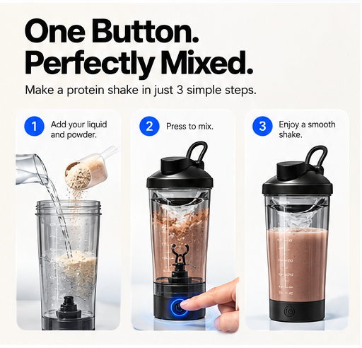 Shakely™ Electric Protein Shaker 700mL