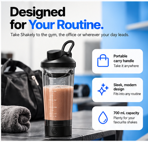 Shakely™ Electric Protein Shaker 700mL